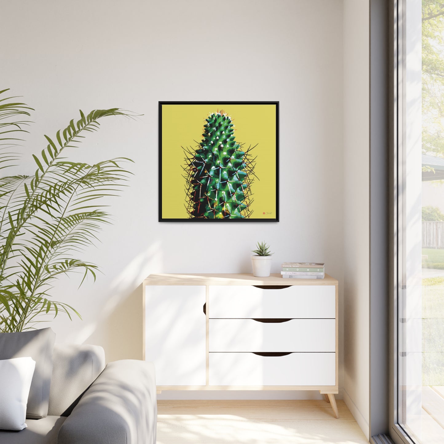32x32" Framed Canvas: "Give Me Space"