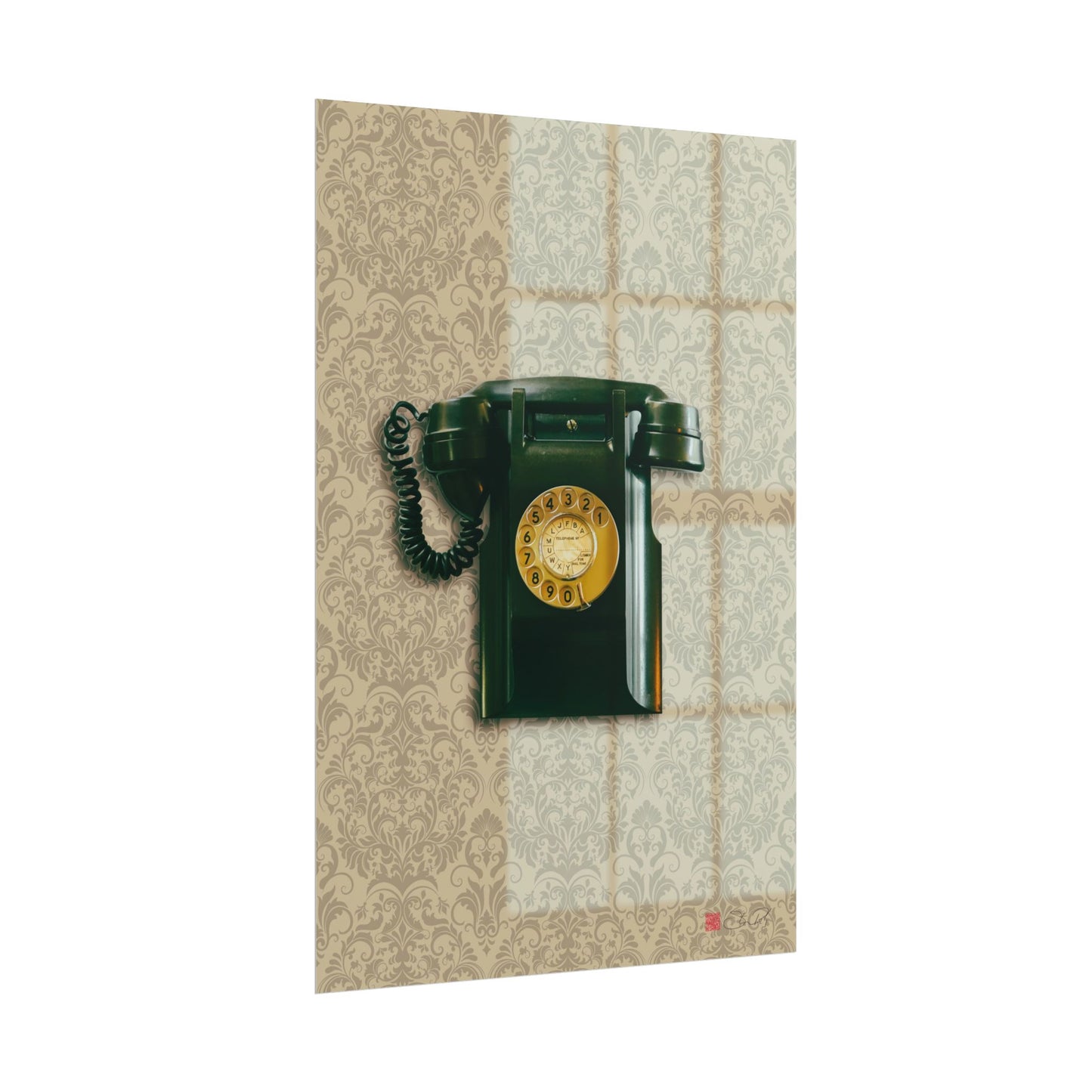 Echoes of Nostalgia - Vintage Telephone Print Rolled Poster