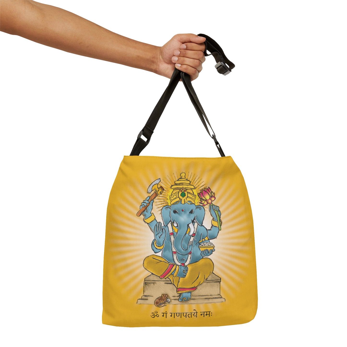 Divine Blessings Ganesha Deity Adjustable Tote Bag