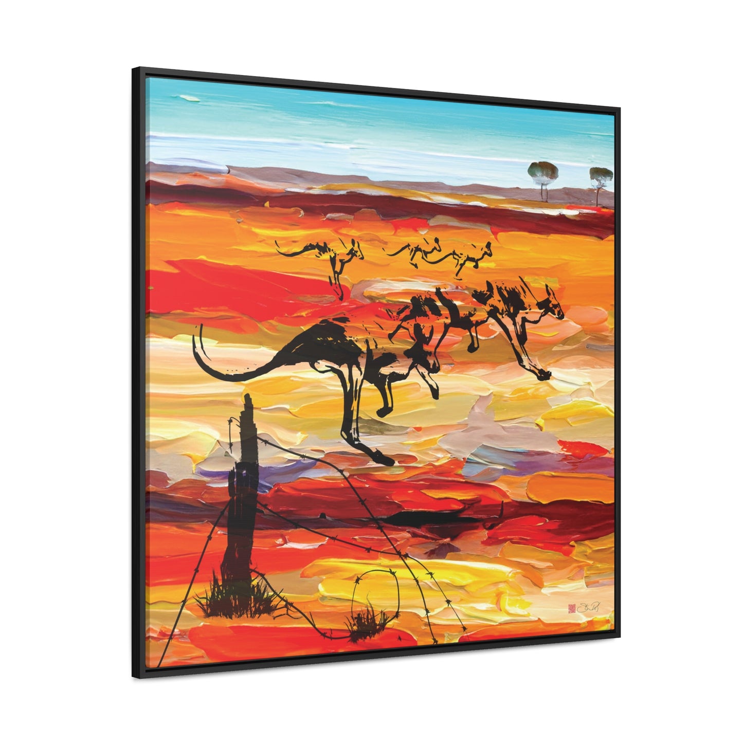 36x36" Framed Canvas Print: "Mob" - vrmediadecor.vrmedia.com.au