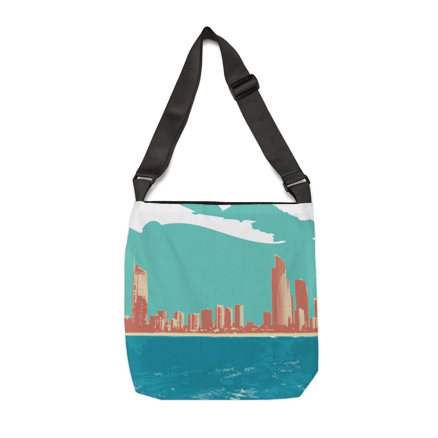 Surfers Paradise Skyline Adjustable Tote Bag