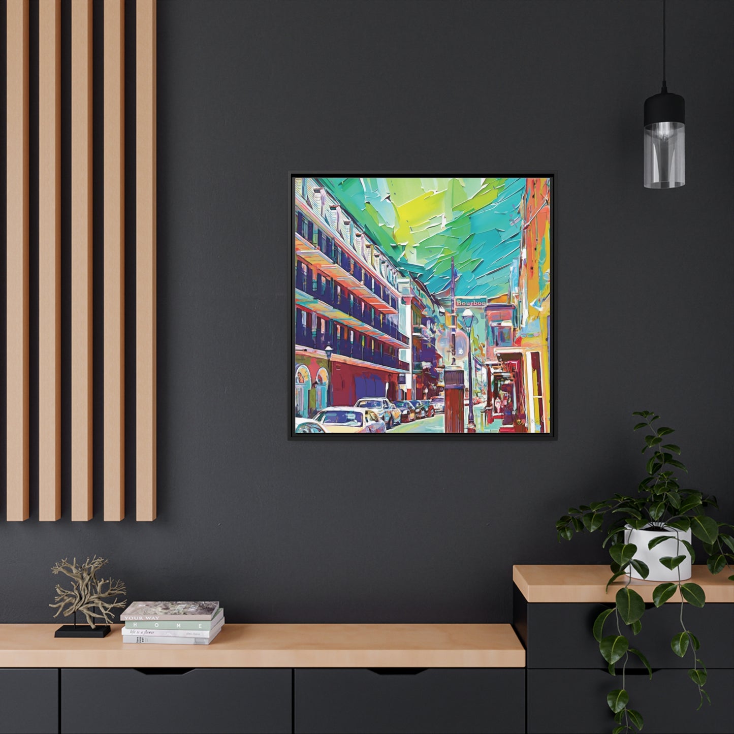 32x32" Framed Canvas: "The French Quarter"