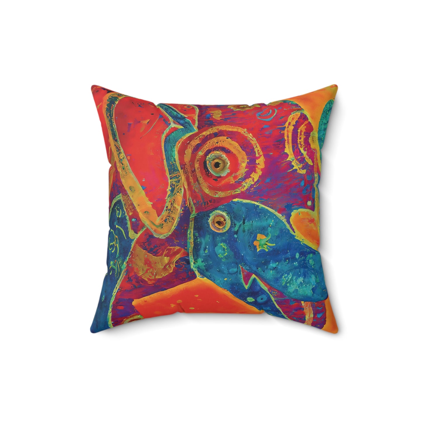Elephant Regalia Spun Polyester Square Pillow