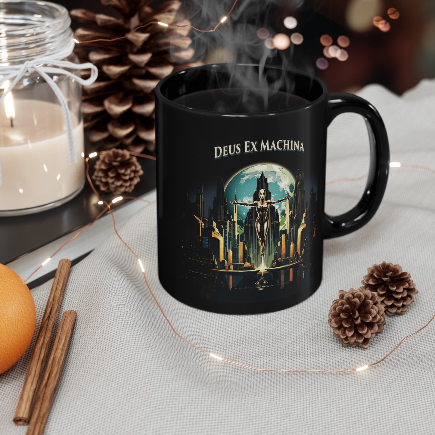 Deus Ex Machina 11oz Black Mug