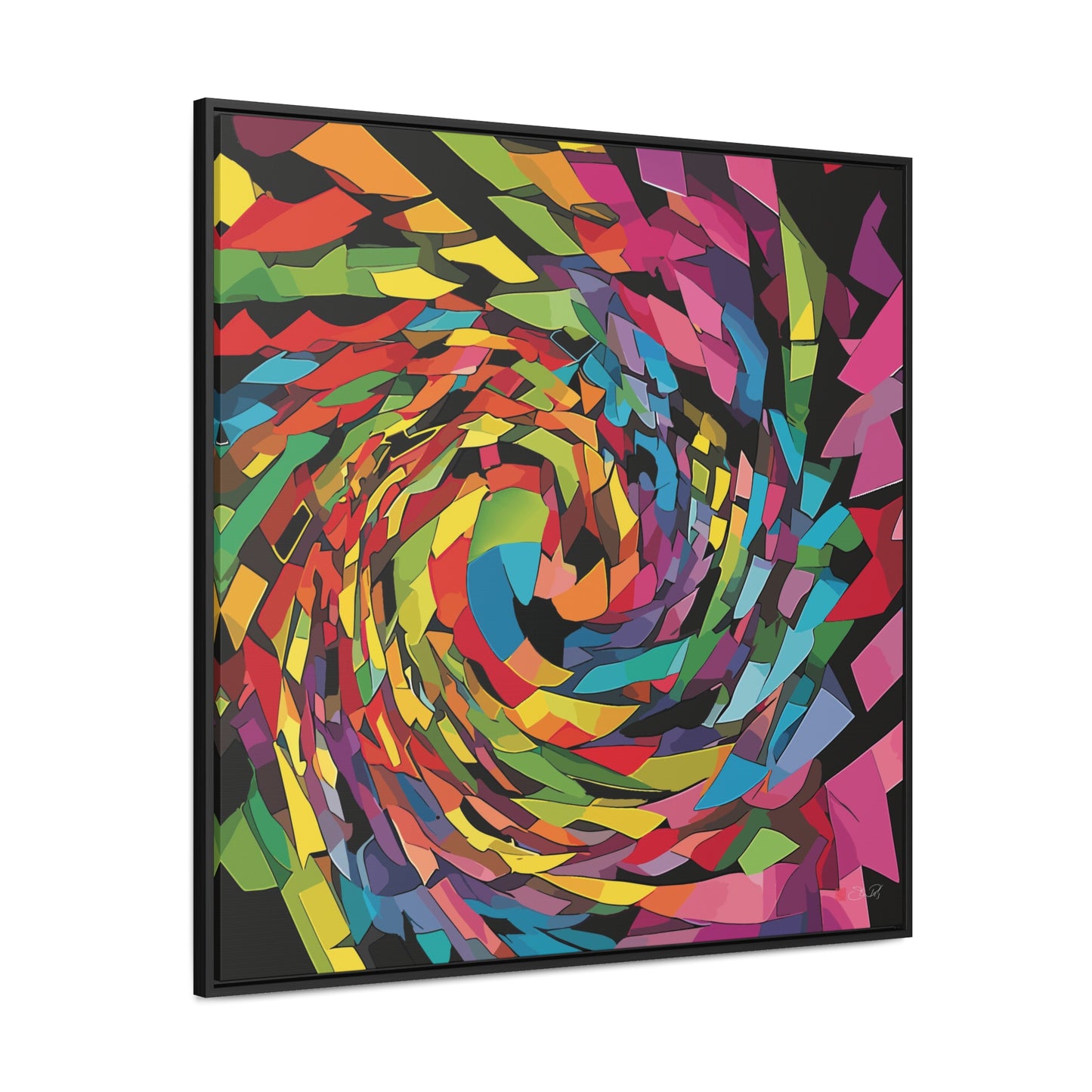 36x36" Framed Canvas Print: "Primary Wave" - vrmediadecor.vrmedia.com.au