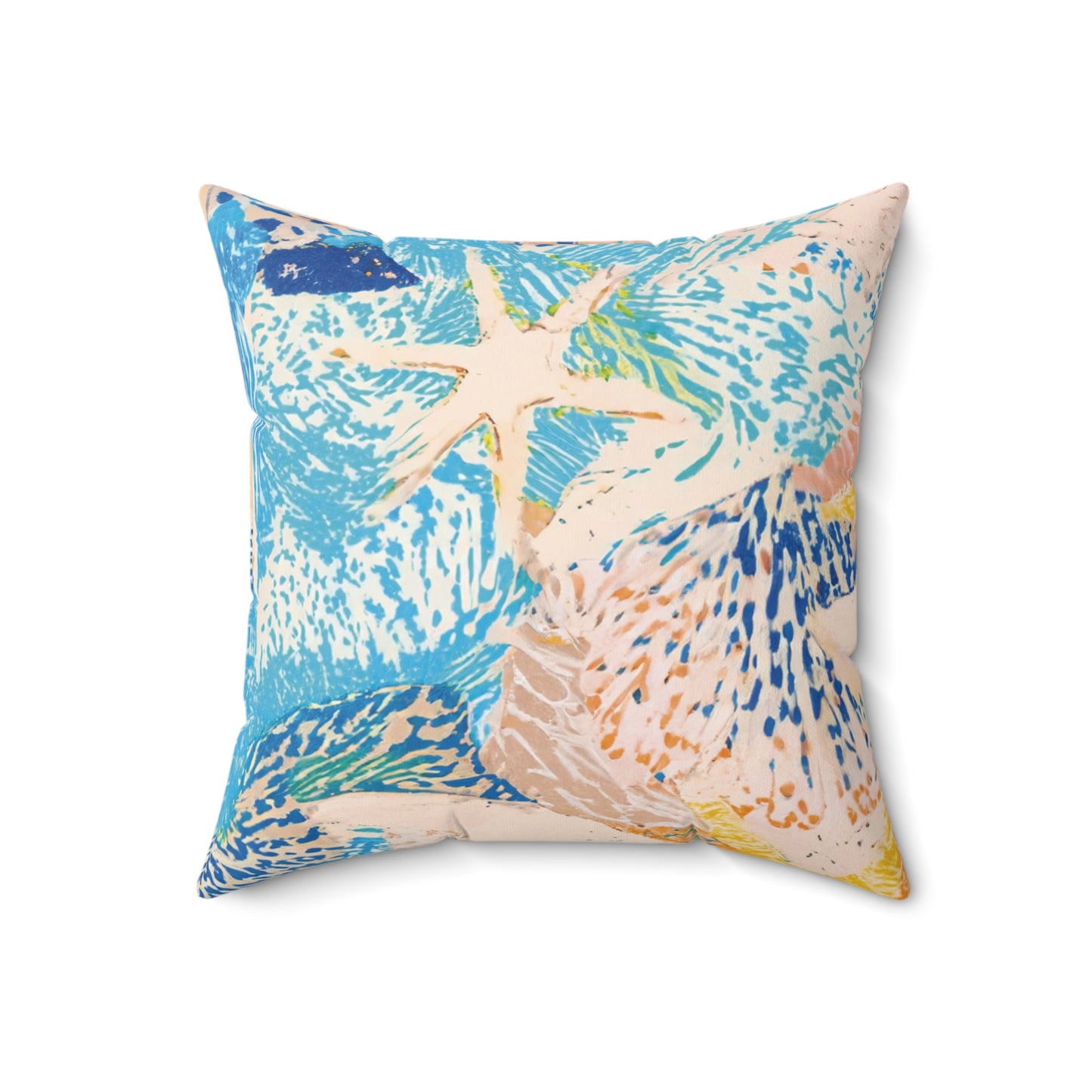 Starfish Spun Polyester Square Pillow