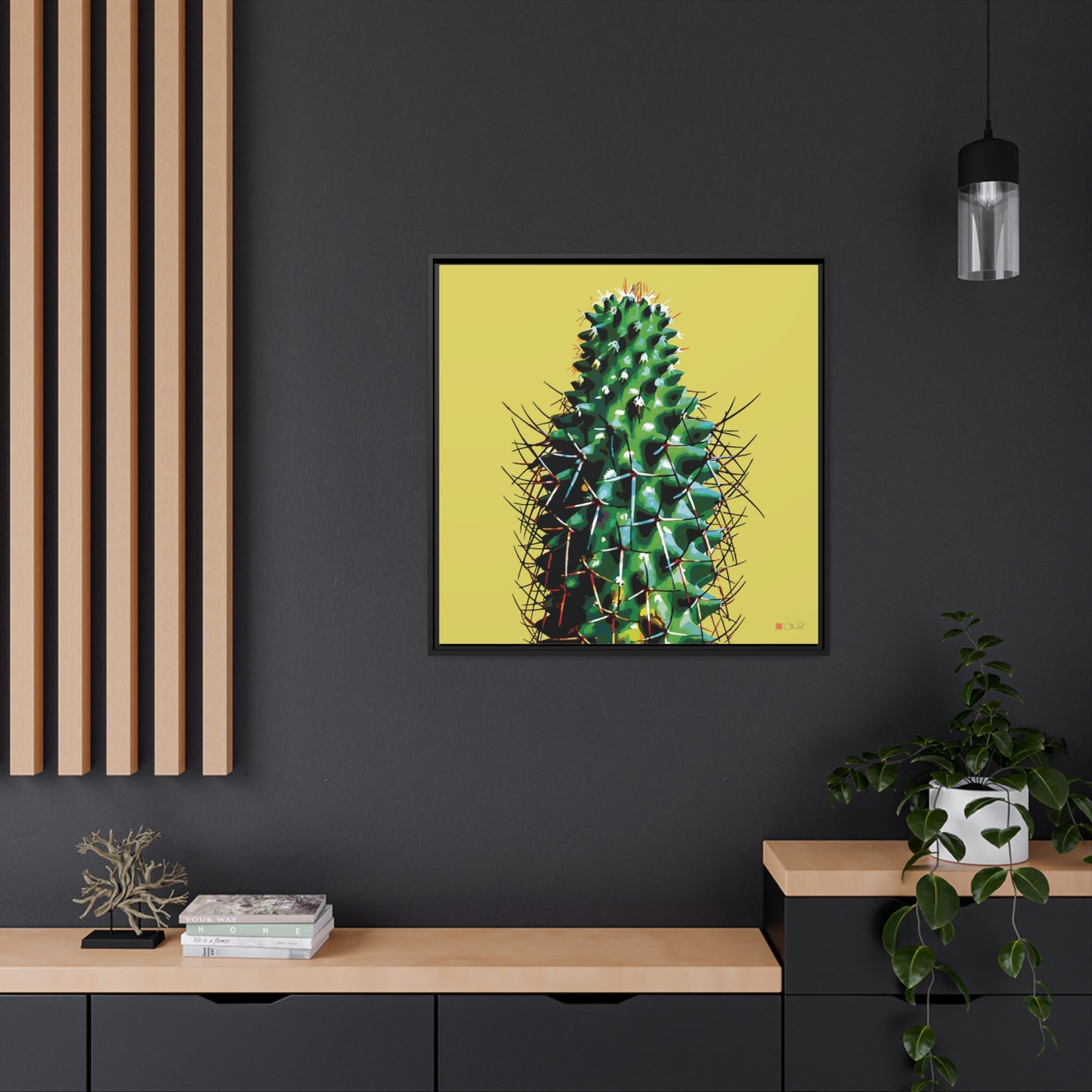32x32" Framed Canvas: "Give Me Space"