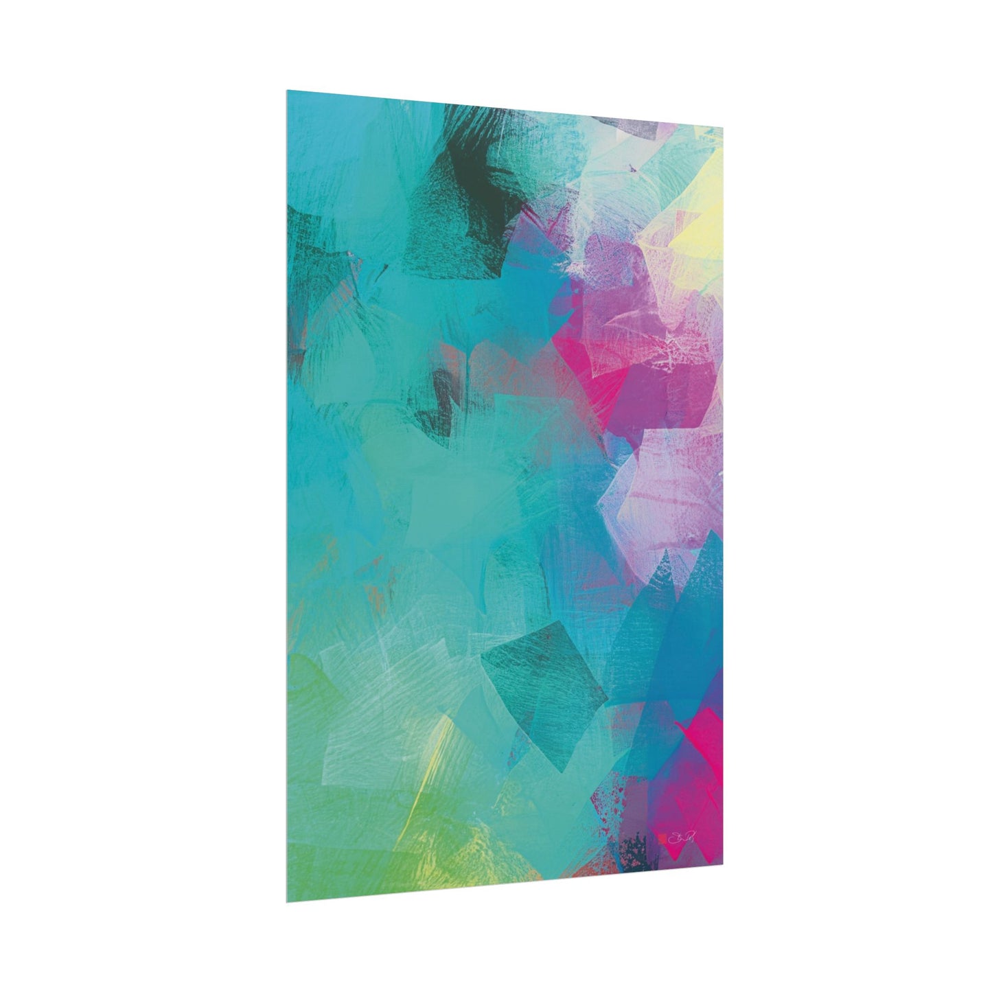 It's Raining Outside - Abstract Art Print Rolled Poster