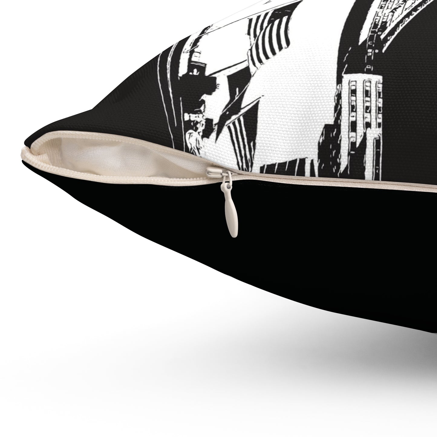 Empire State Building New York Spun Polyester Square Pillow