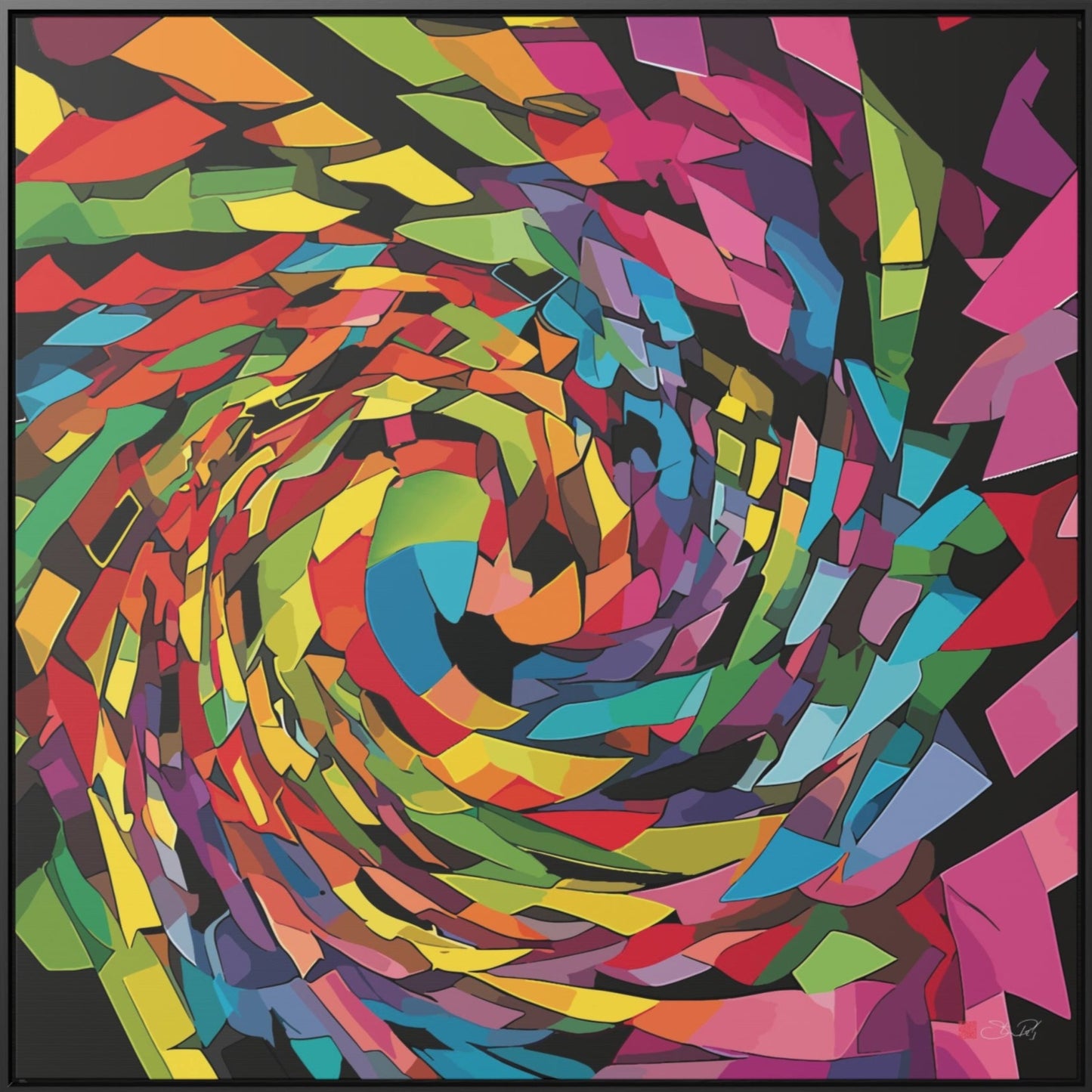 36x36" Framed Canvas Print: "Primary Wave" - vrmediadecor.vrmedia.com.au