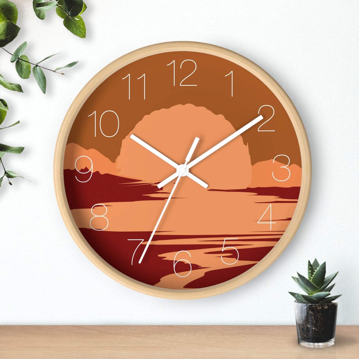 Sunset Landscape Wall Clock - vrmediadecor.vrmedia.com.au