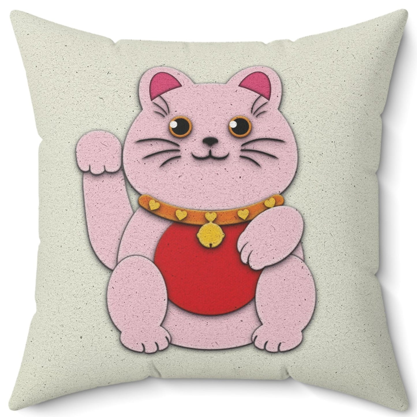 Pink Maneki-Neko - Throw Pillow - vrmediadecor.vrmedia.com.au