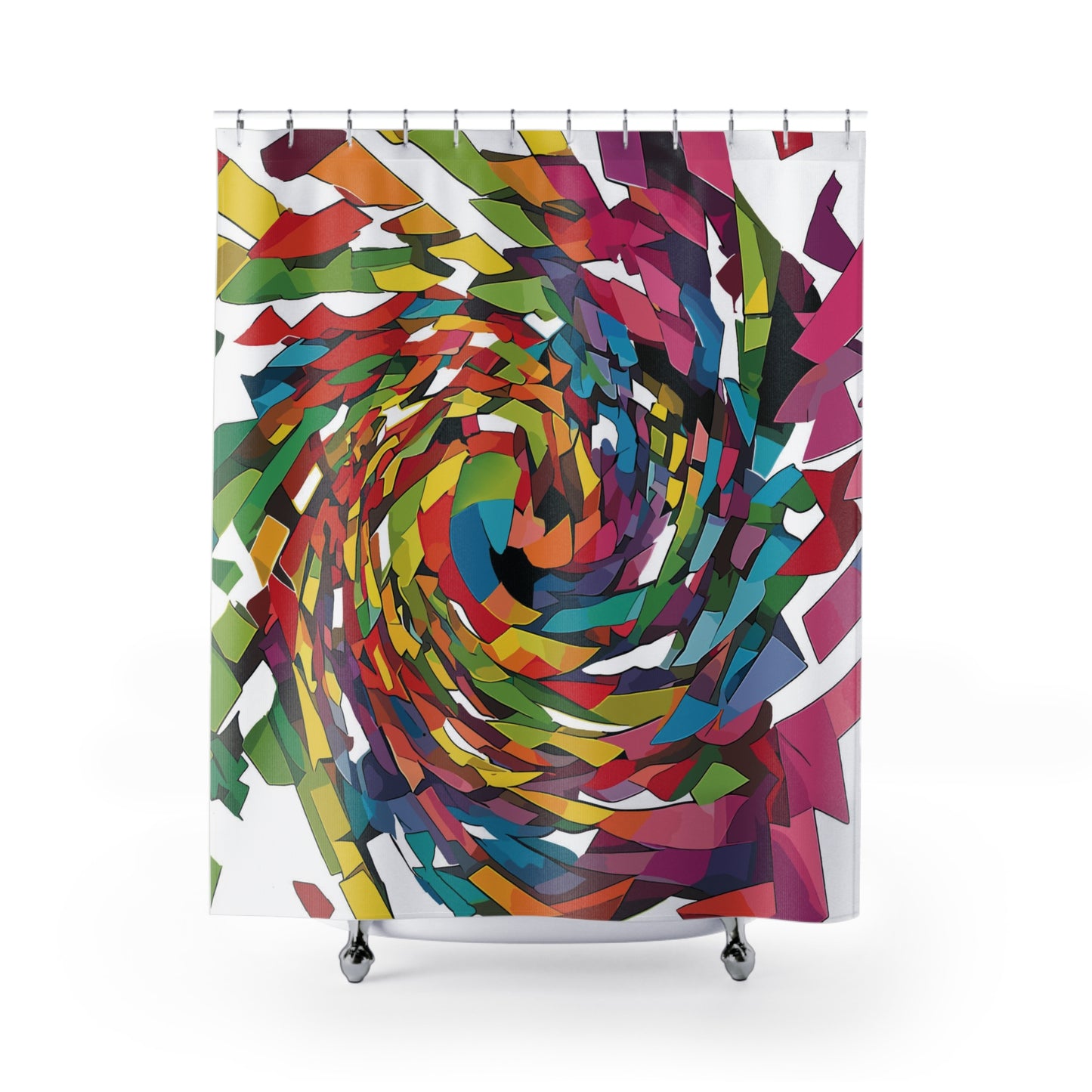 Primary Wave Shower Curtain - vrmediadecor.vrmedia.com.au