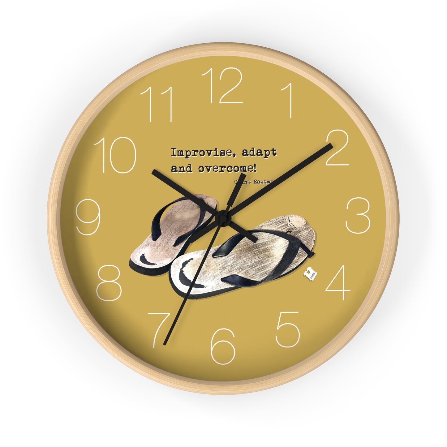 Improvise, adapt and overcome. Wall Clock - vrmediadecor.vrmedia.com.au