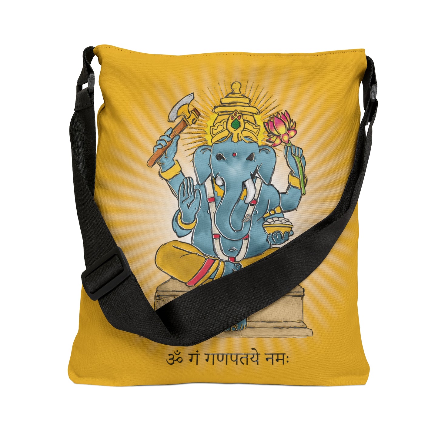 Divine Blessings Ganesha Deity Adjustable Tote Bag