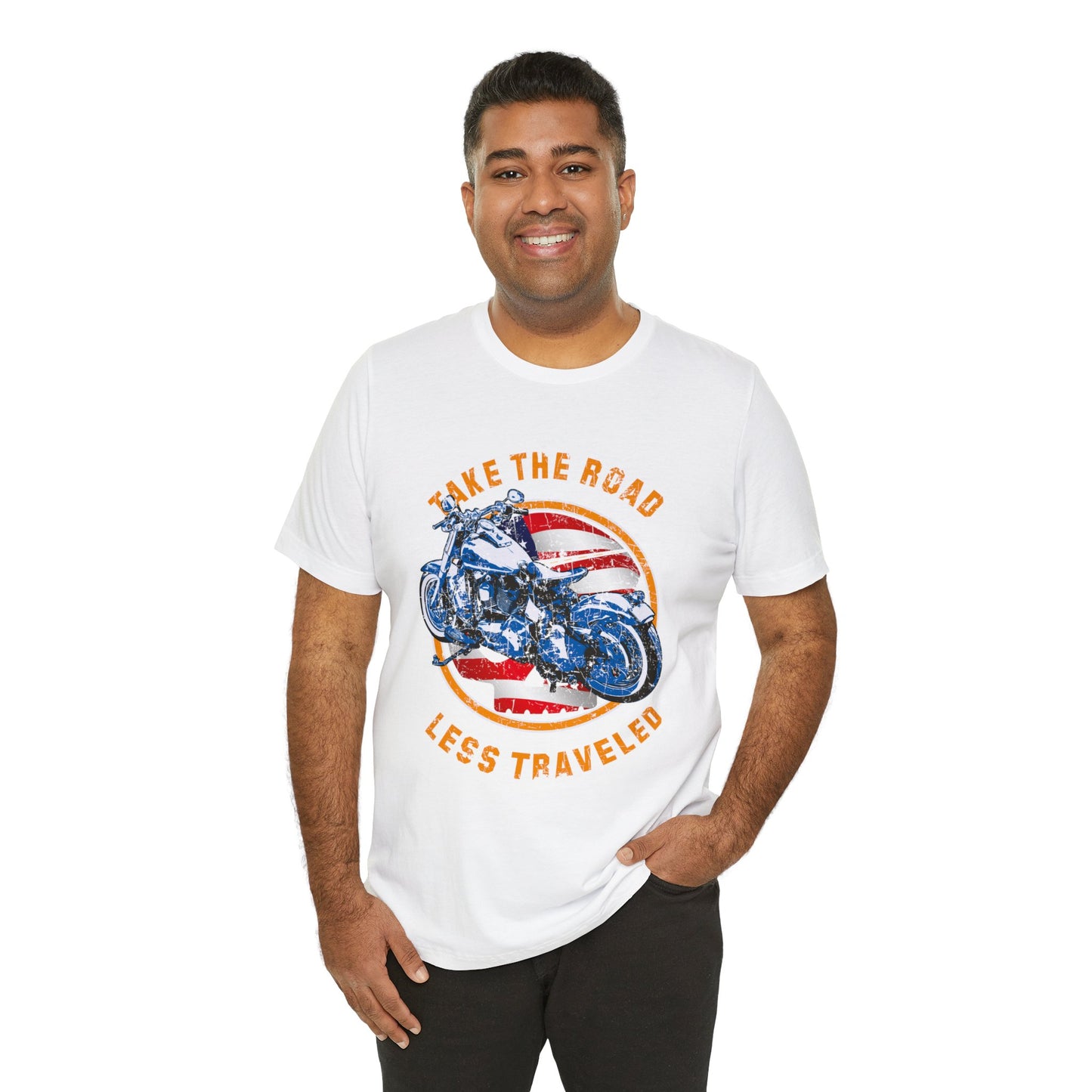 Take the road less traveled USA Version! Unisex Jersey Short Sleeve Tee