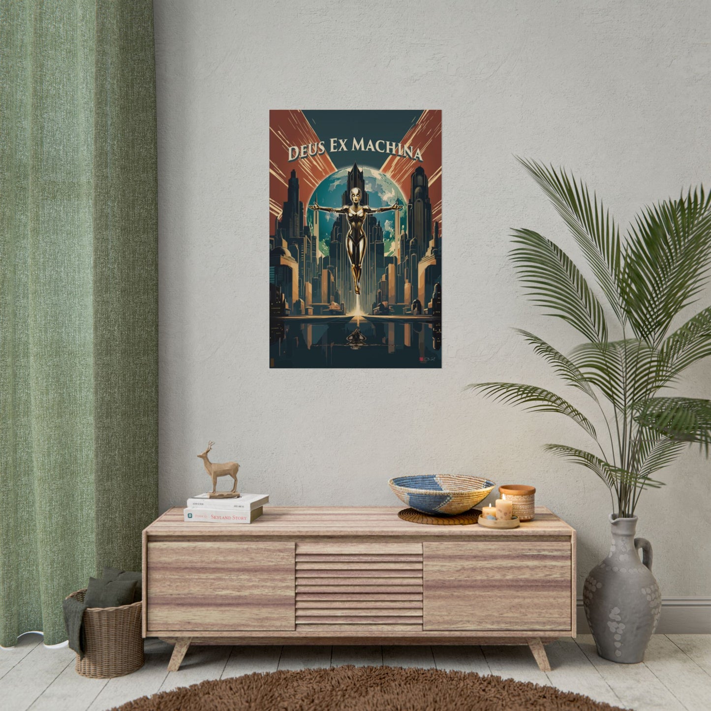 Deus Ex Machina - Art Deco Print Rolled Poster