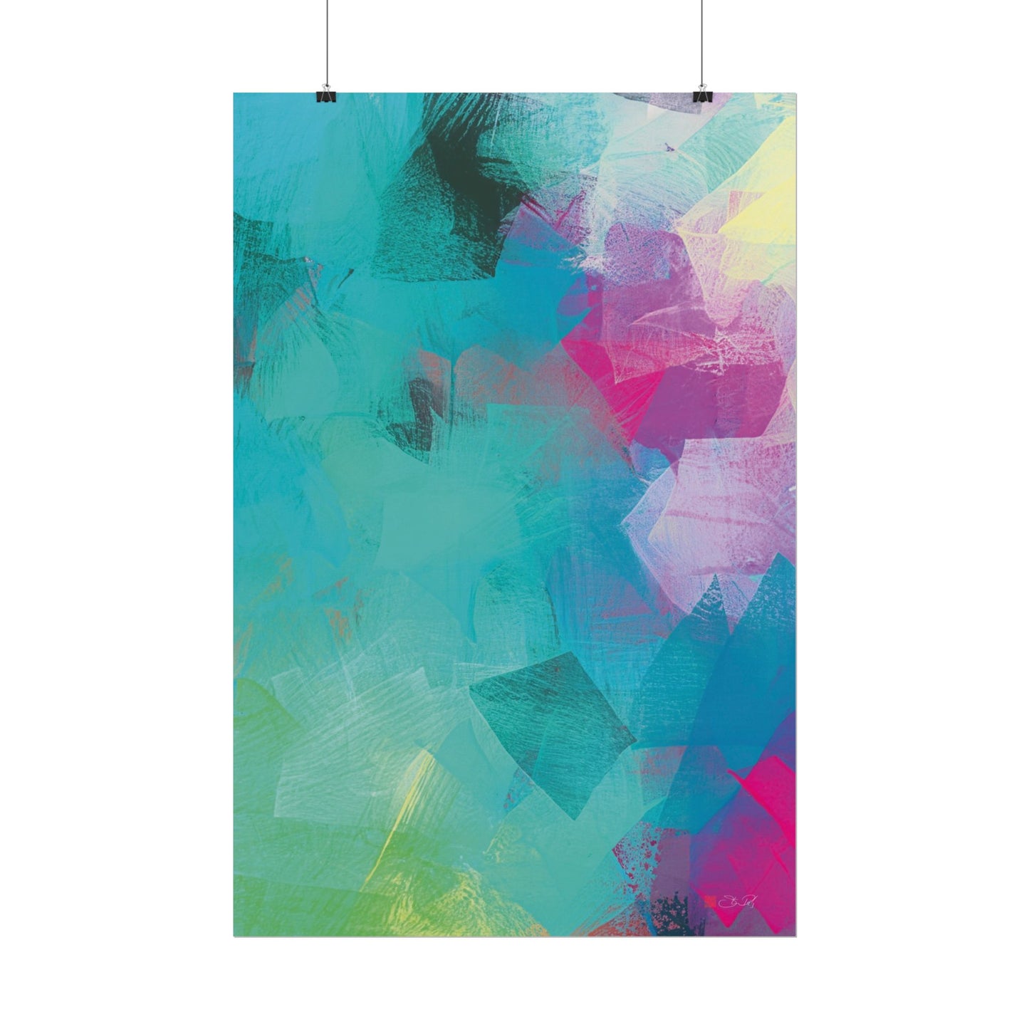 It's Raining Outside - Abstract Art Print Rolled Poster