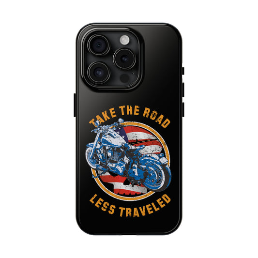 Take the road less traveled Black USA Version! Tough Phone Cases