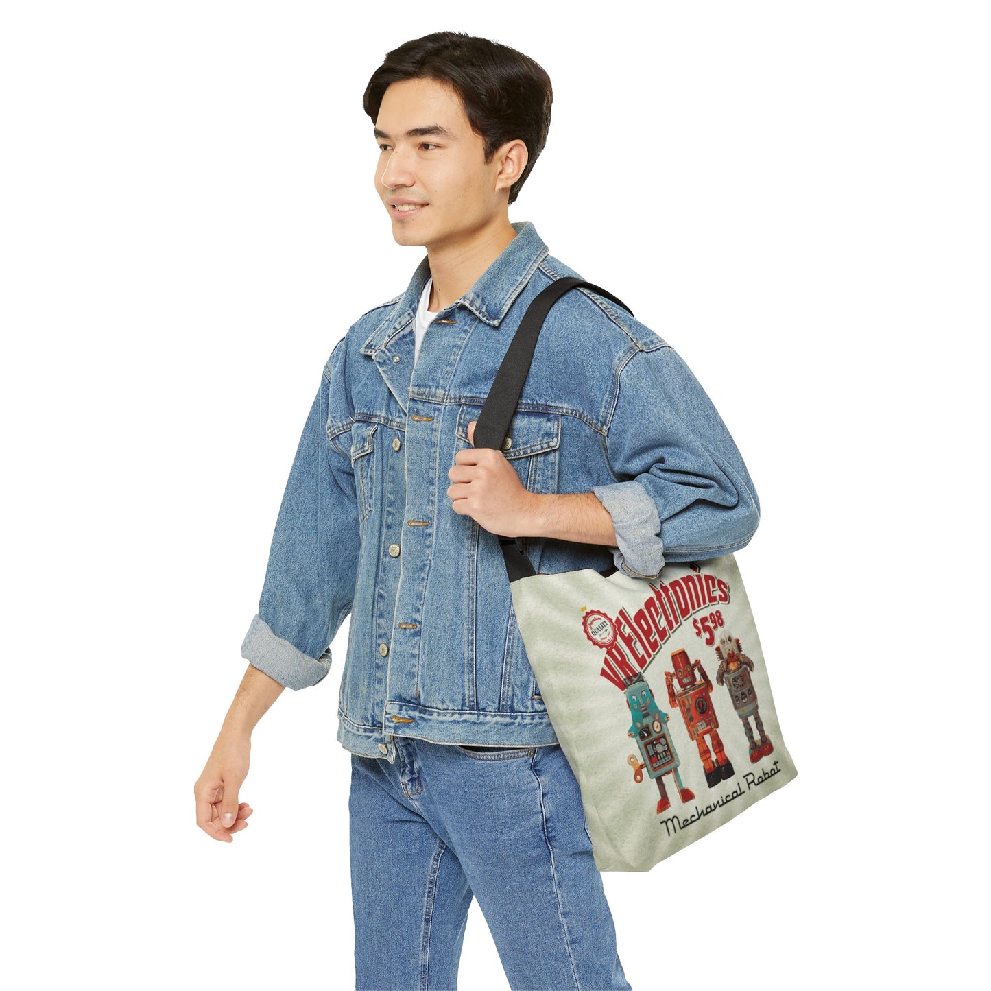 3 Wise Robots Adjustable Tote Bag