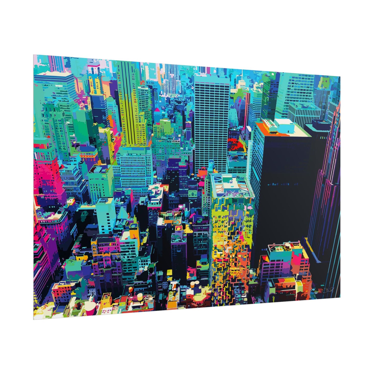 Manhattan - Psychedelic Art Rolled Poster