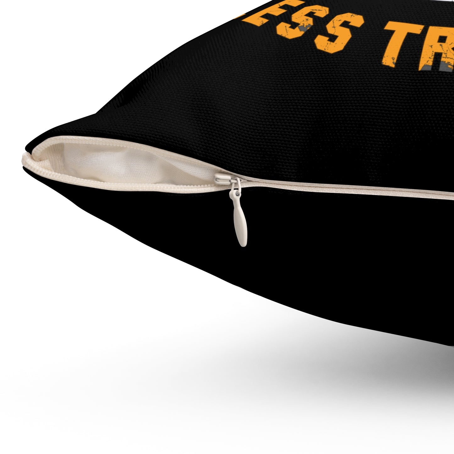 Take the Road Less Traveled Spun Polyester Square Pillow - vrmediadecor.vrmedia.com.au