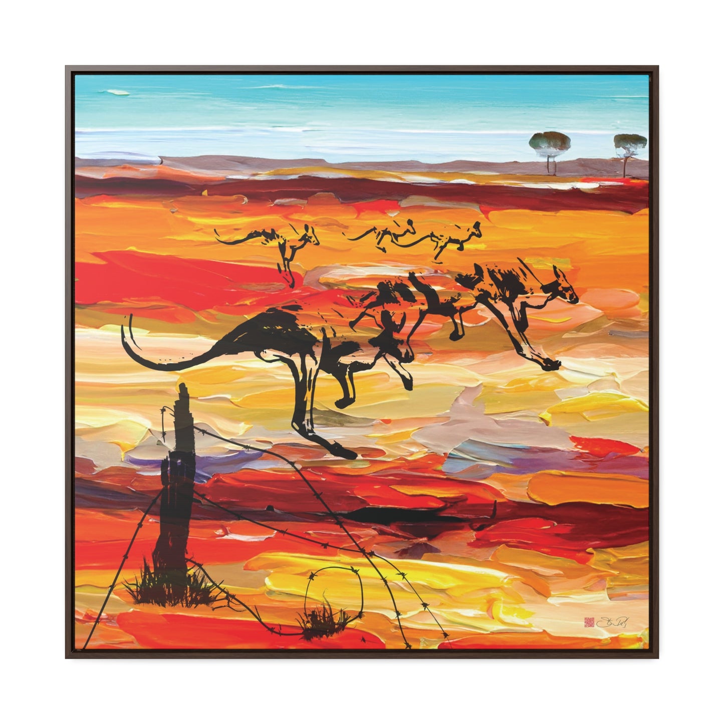 36x36" Framed Canvas Print: "Mob" - vrmediadecor.vrmedia.com.au