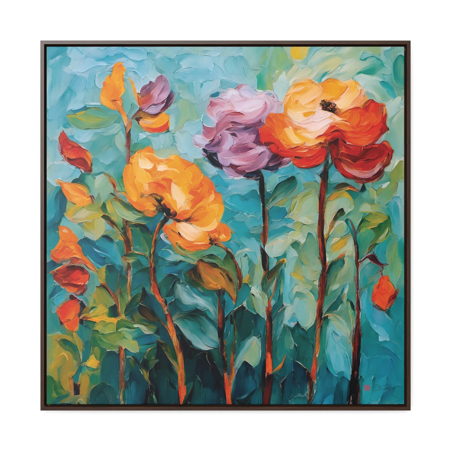 36x36" Framed Canvas Print: "How does your garden grow?" - vrmediadecor.vrmedia.com.au