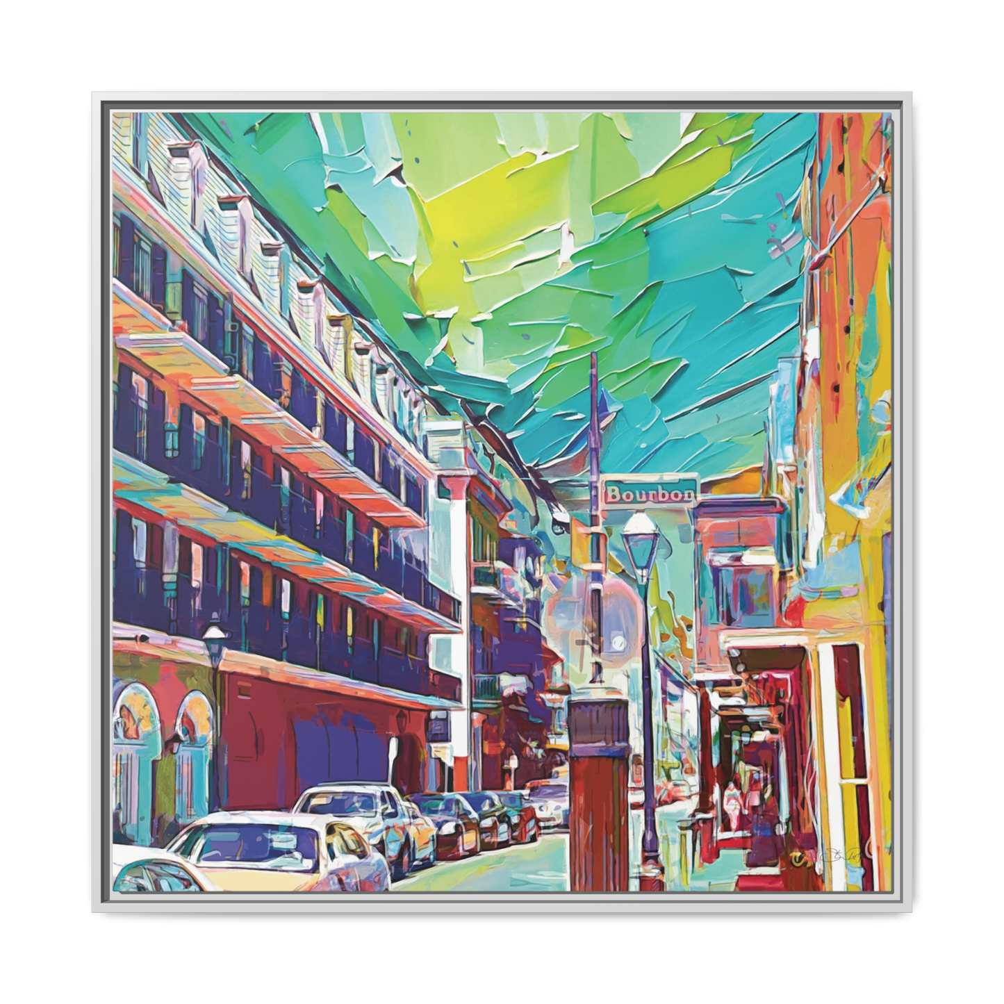 The French Quarter - 36x36" Framed Canvas