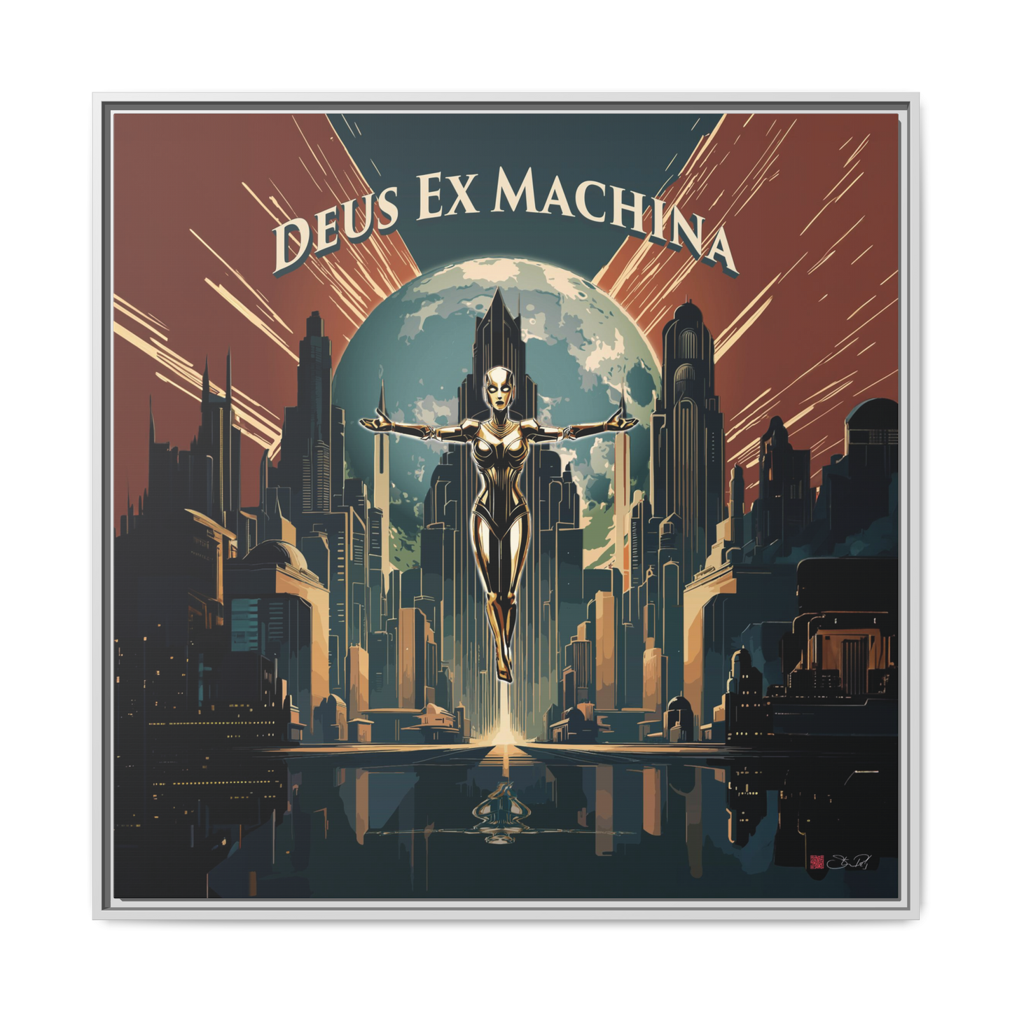 Deus Ex Machina - 36x36" Framed Canvas