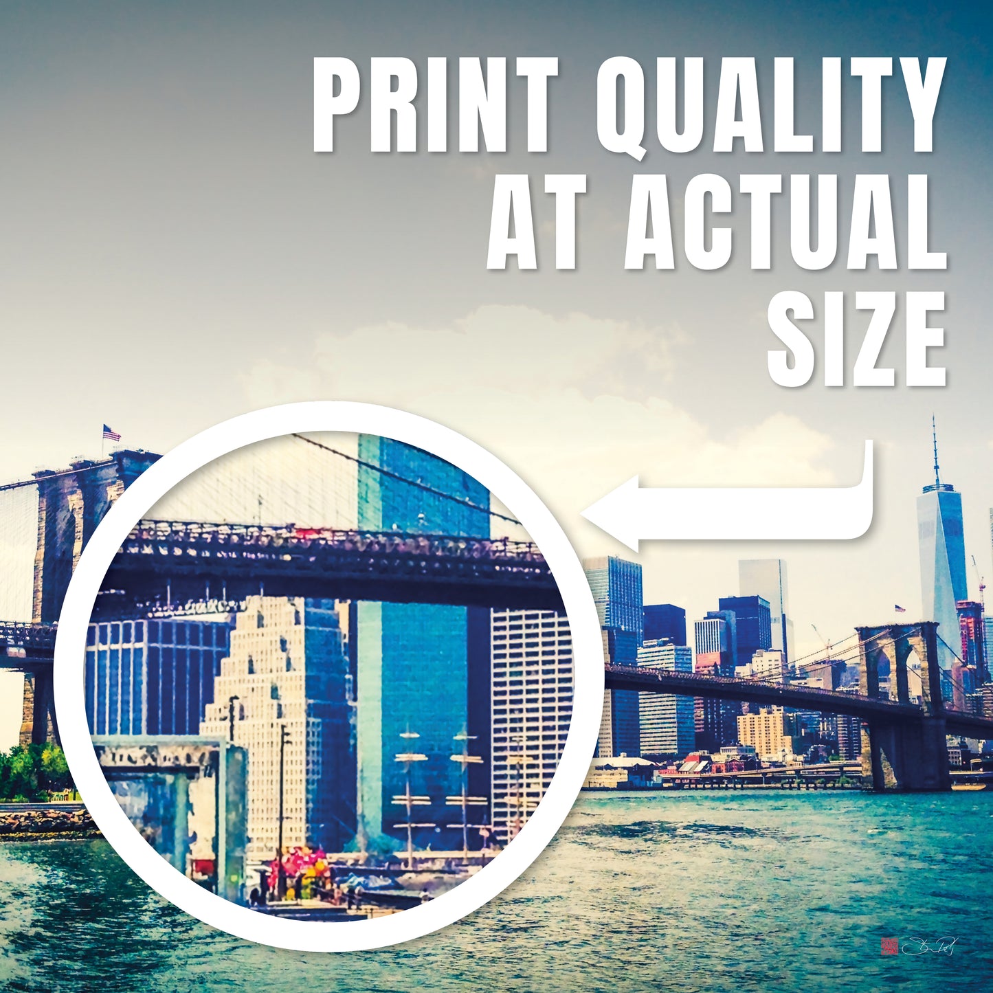 36x36" Framed Canvas Print: "Long Island, Brooklyn, Colour" - vrmediadecor.vrmedia.com.au