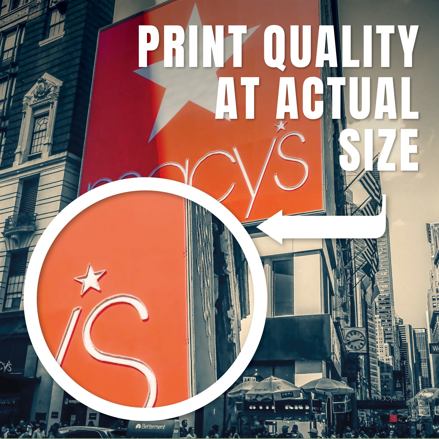 36x36" Framed Canvas Print: "Iconic Macy's Department Store New York" - vrmediadecor.vrmedia.com.au