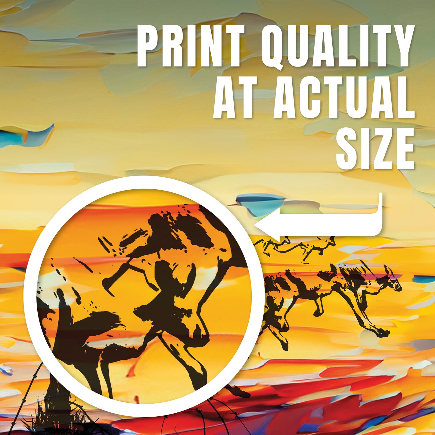 Mob - Abstract Kangaroo Art Rolled Poster