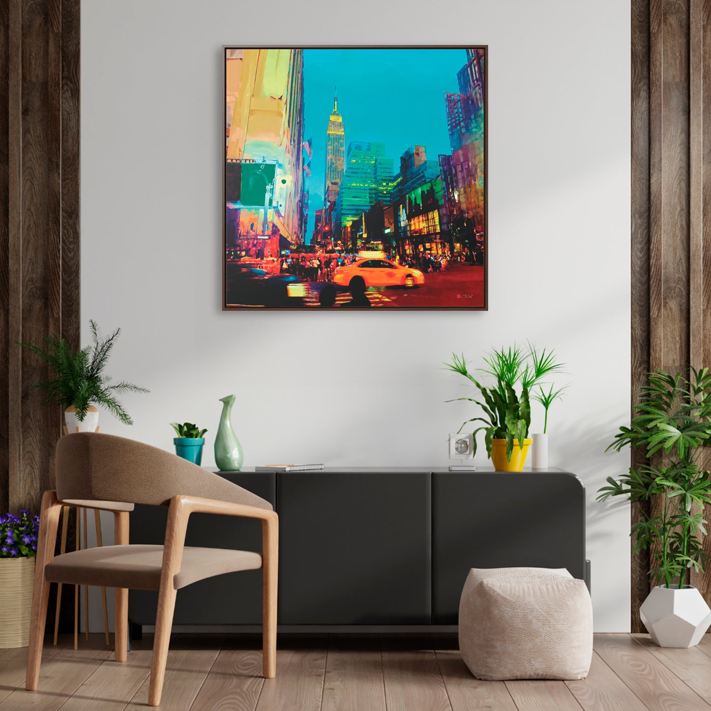 32x32" Framed Canvas: "Penn Station NYC"