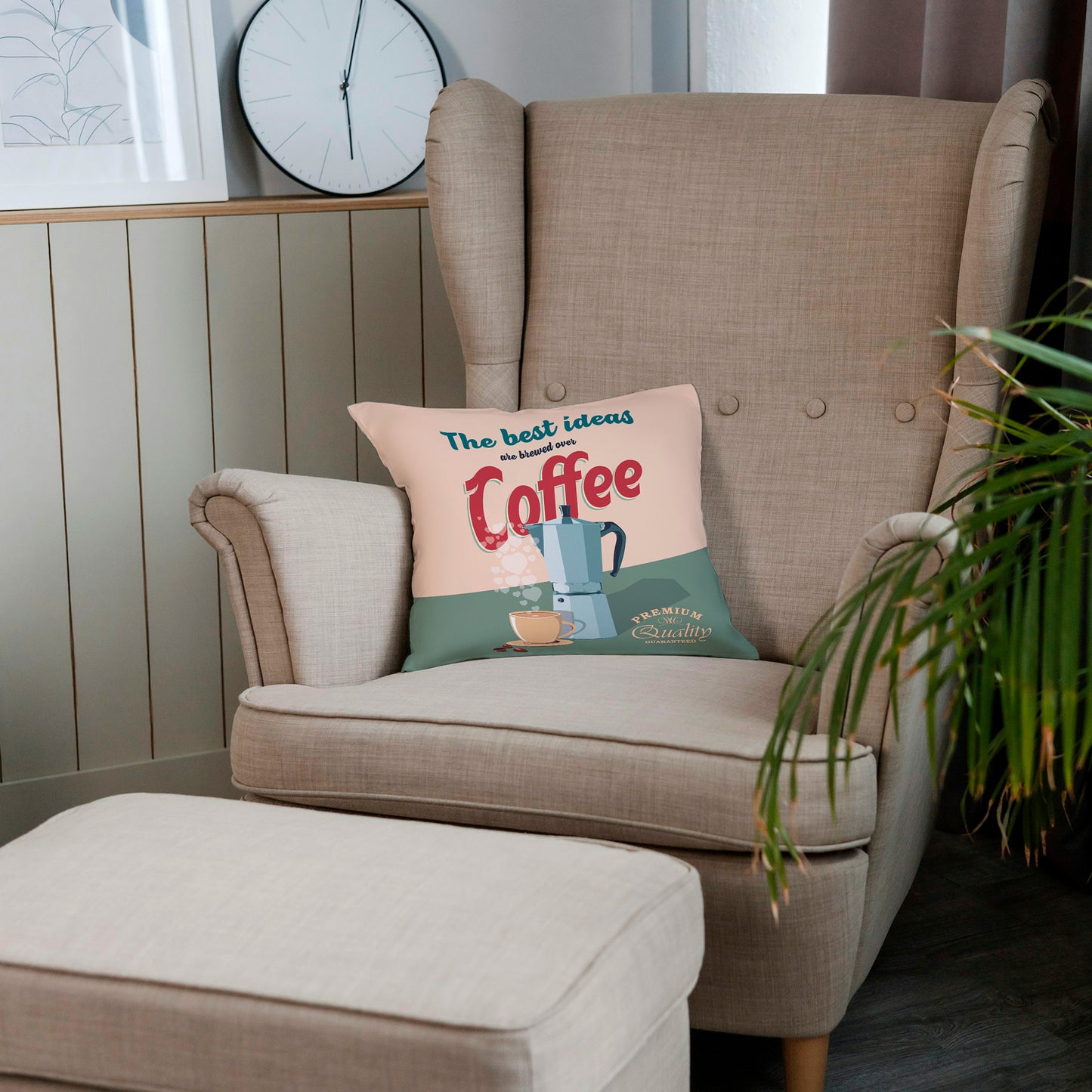 The best ideas are brewed over coffee Spun Polyester Square Pillow