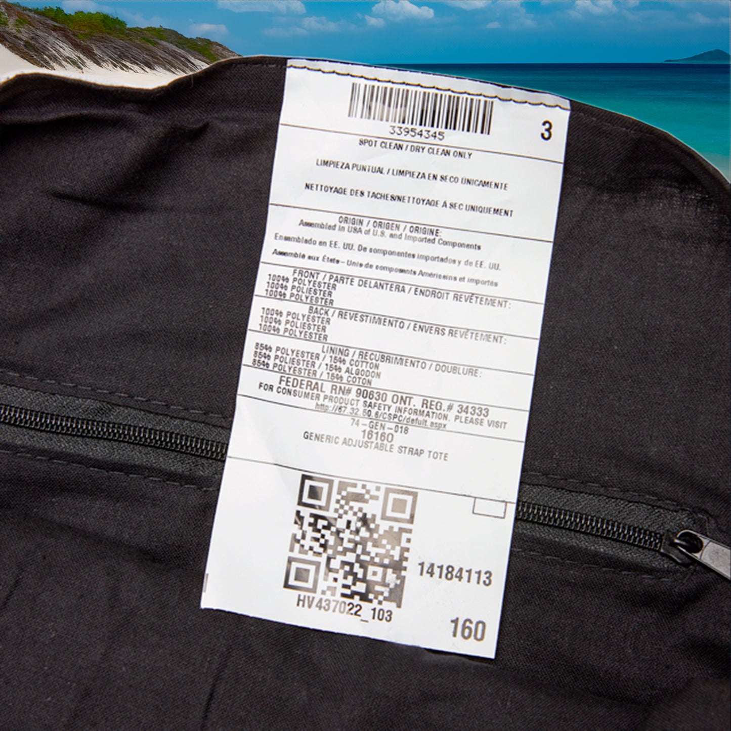 Primary Wave Adjustable Tote Bag