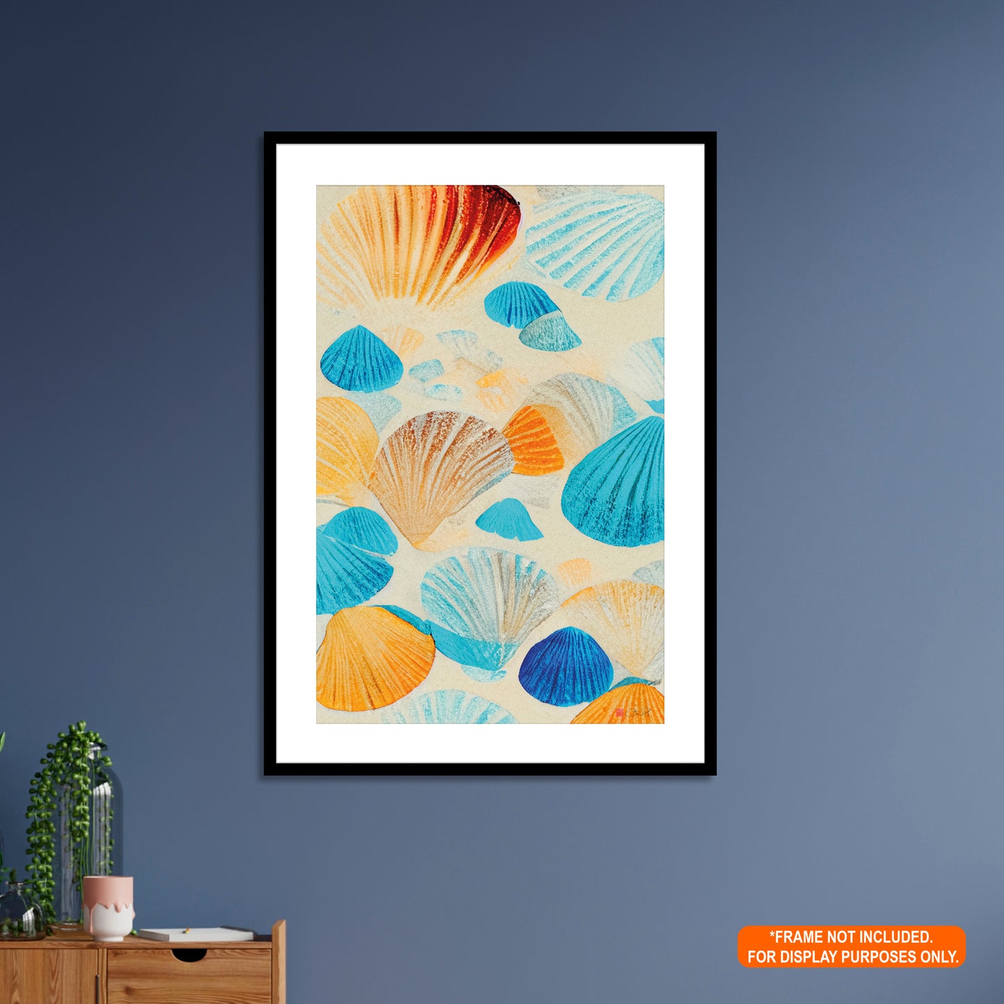 Collecting Shells - Abstract Art Print Rolled Poster