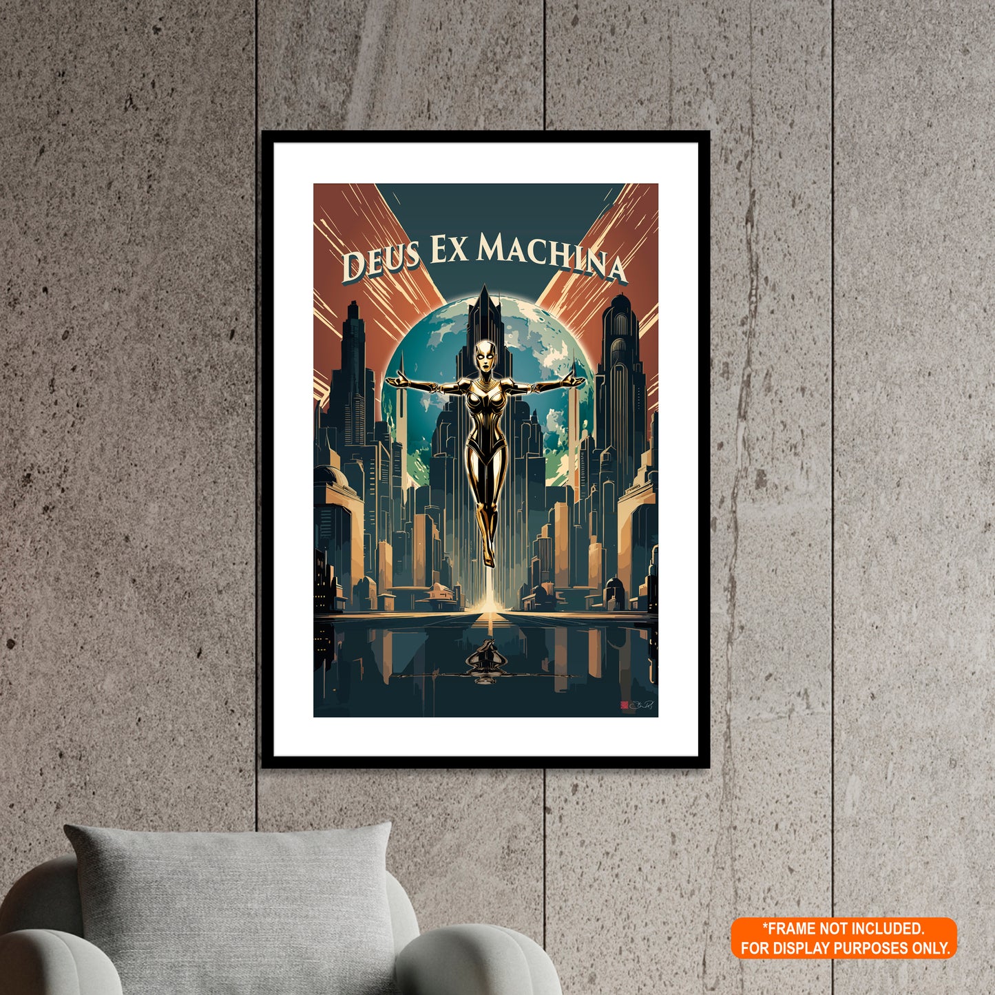 Deus Ex Machina - Art Deco Print Rolled Poster