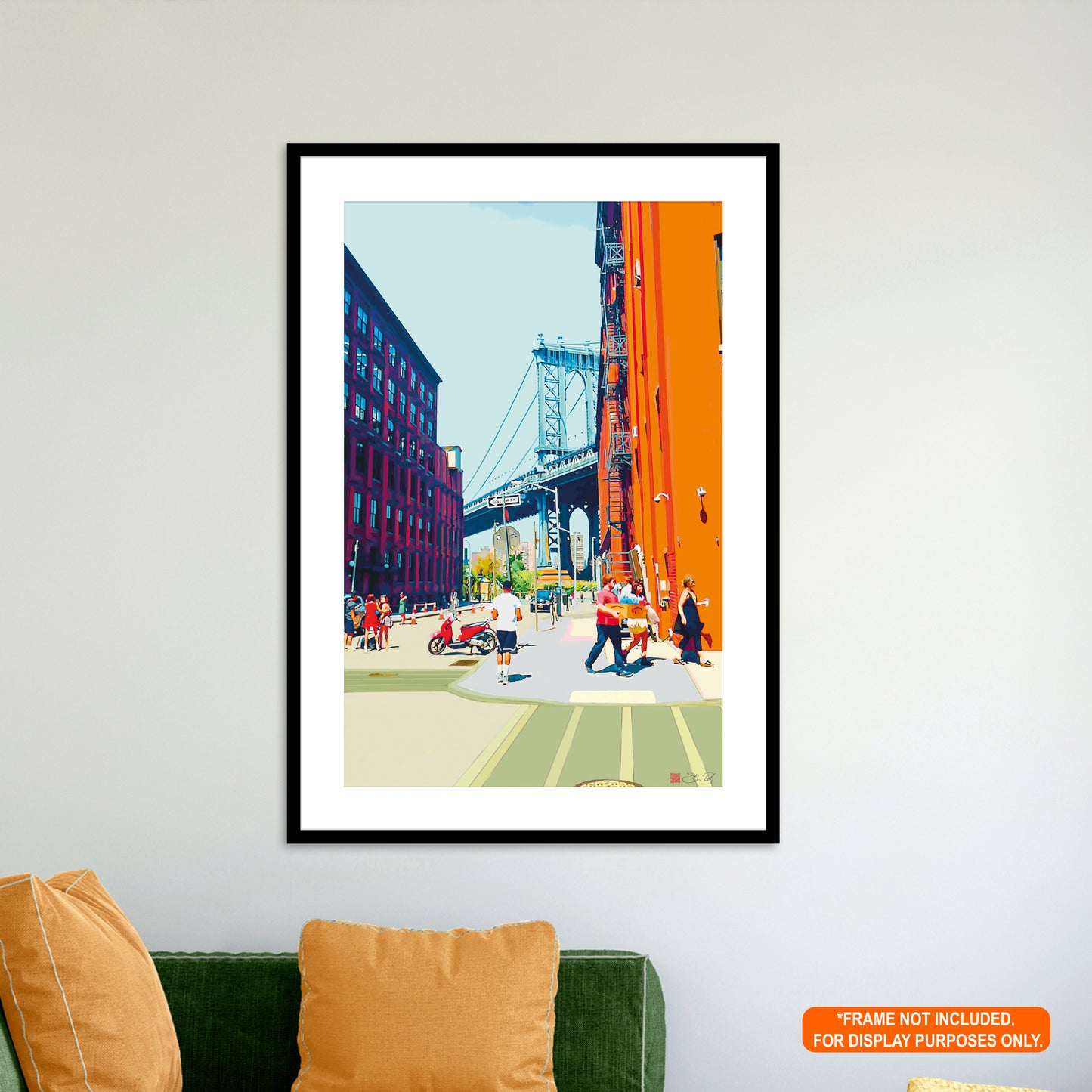 Summer in Dumbo - Minimalist Art Rolled Poster