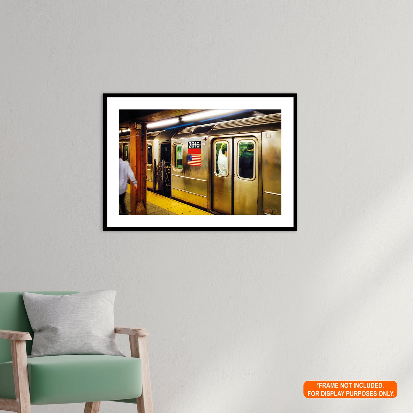 Retro Subway Train 2316 - Colour Photograph Art Rolled Poster