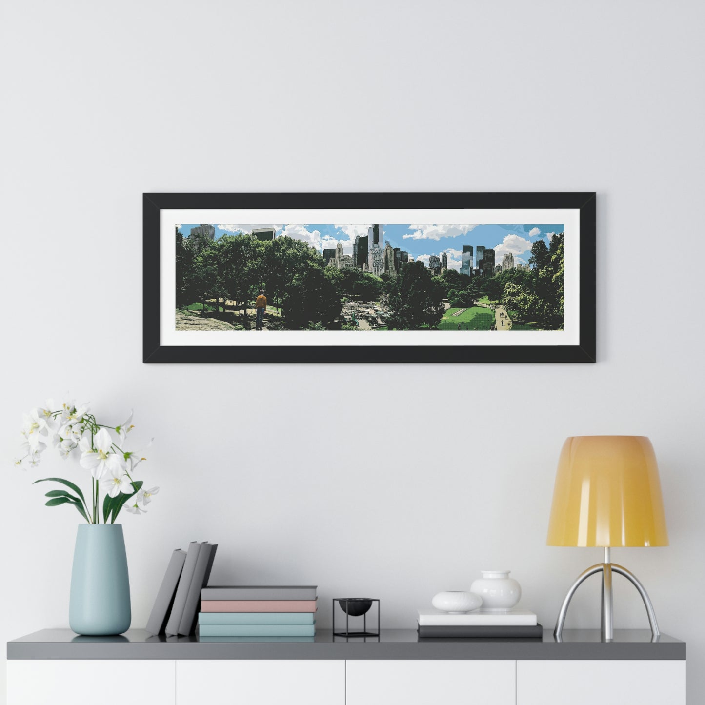 Explorer. Central Park New York - White BorderExplore Central Park in your own home or office! This striking photo print, titled "Explorer", captures the energy and adventure of young explorers. Available with oPosterSteveRileyArt.comYork - White Border