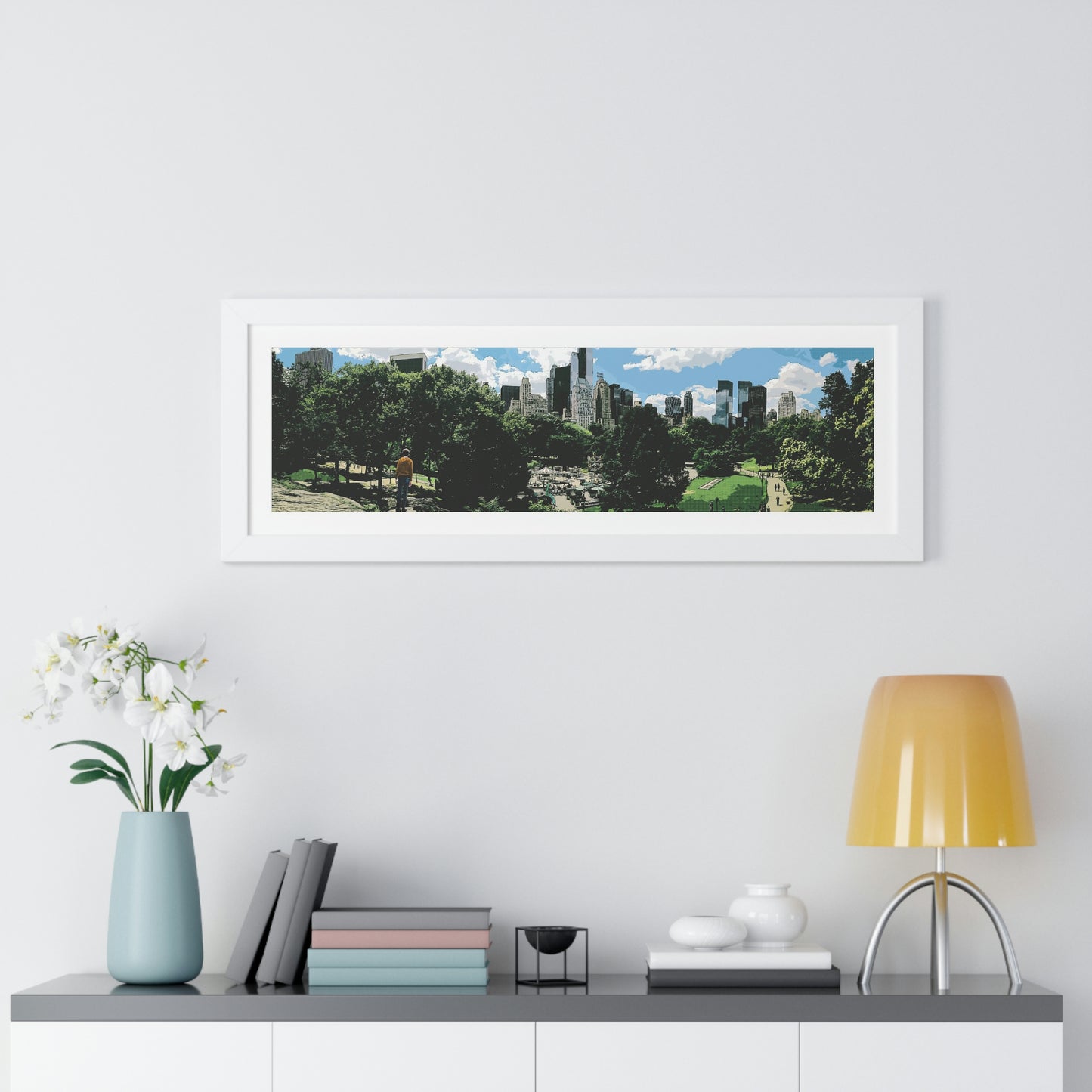 Explorer. Central Park New York - White BorderExplore Central Park in your own home or office! This striking photo print, titled "Explorer", captures the energy and adventure of young explorers. Available with oPosterSteveRileyArt.comYork - White Border