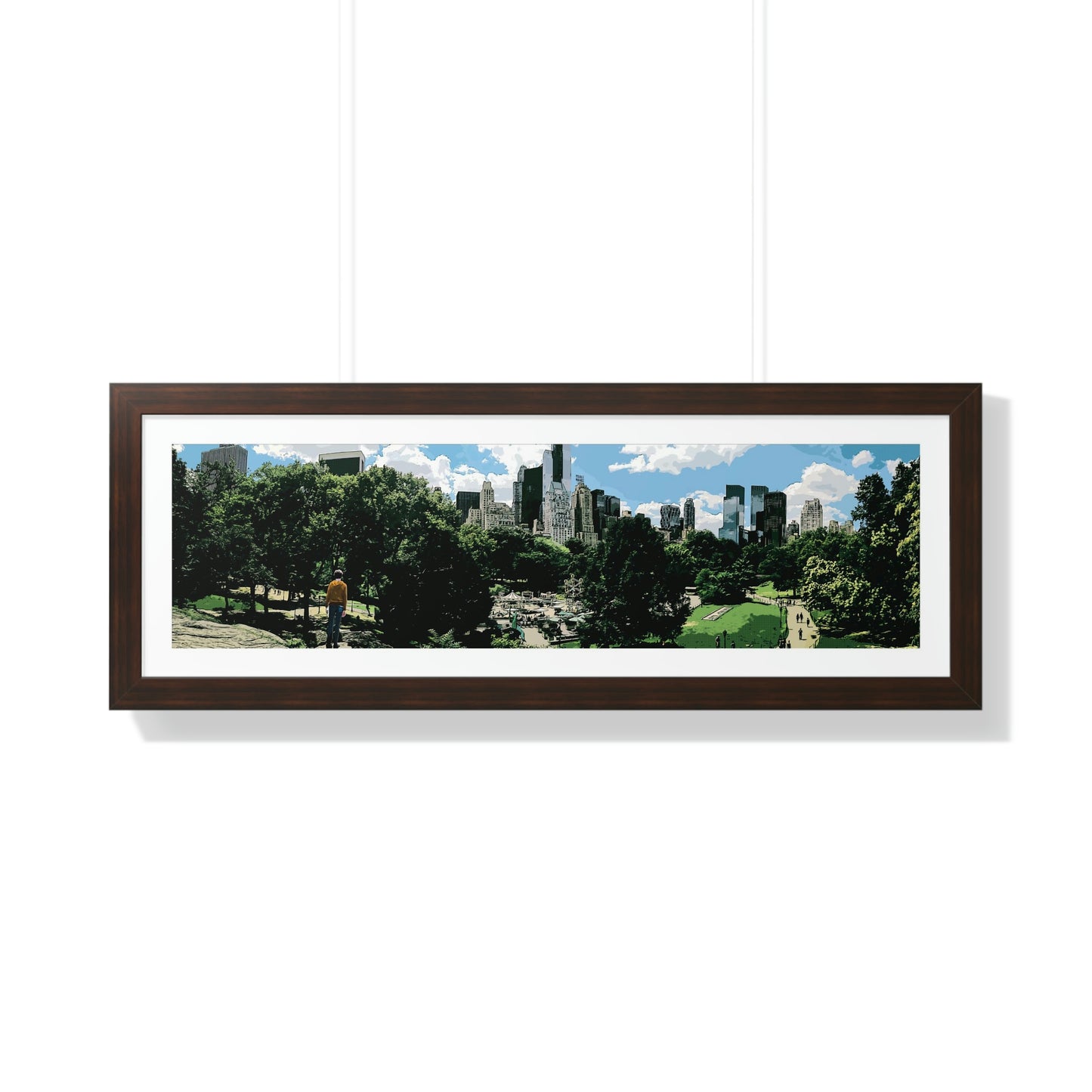 Explorer. Central Park New York - White BorderExplore Central Park in your own home or office! This striking photo print, titled "Explorer", captures the energy and adventure of young explorers. Available with oPosterSteveRileyArt.comYork - White Border
