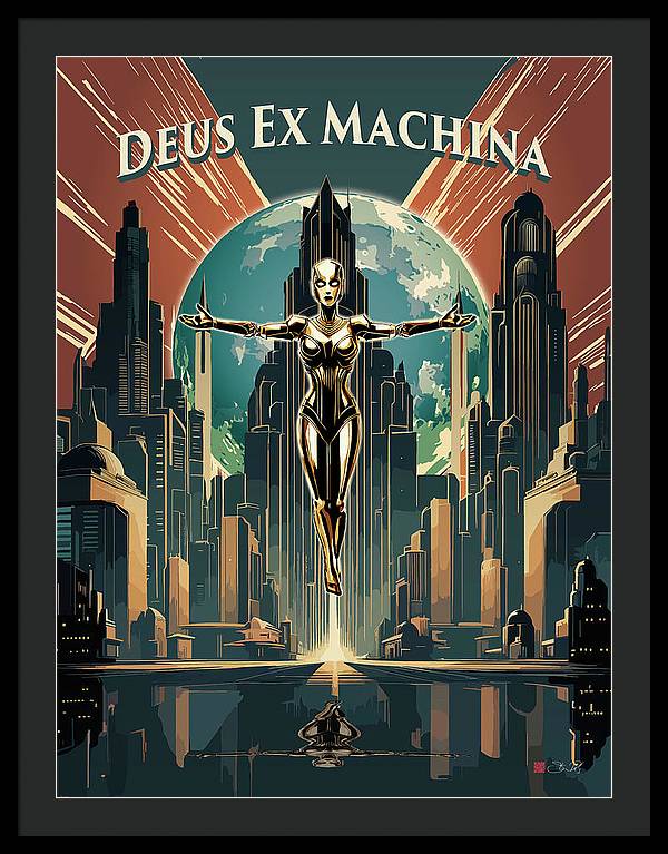 Deus Ex Machina - Framed Print - vrmediadecor.vrmedia.com.au