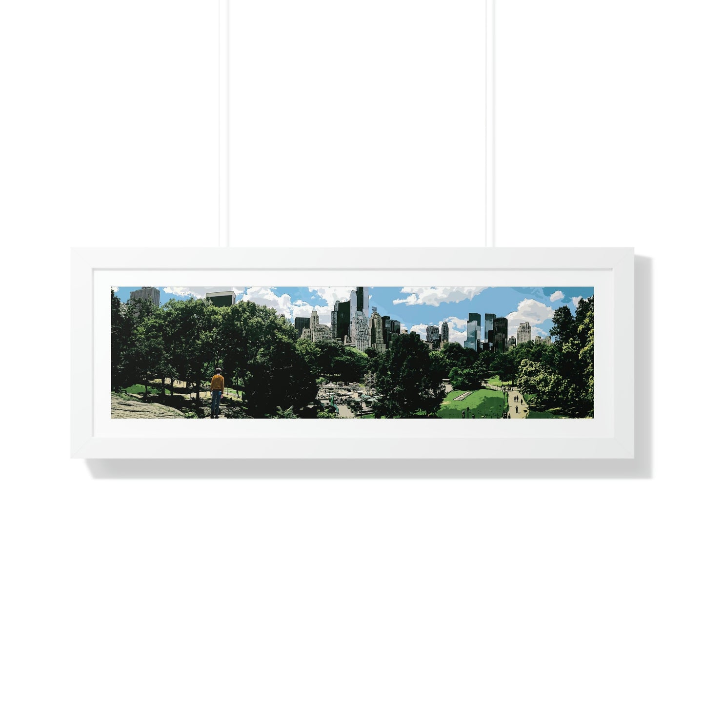 Explorer. Central Park New York - White BorderExplore Central Park in your own home or office! This striking photo print, titled "Explorer", captures the energy and adventure of young explorers. Available with oPosterSteveRileyArt.comYork - White Border