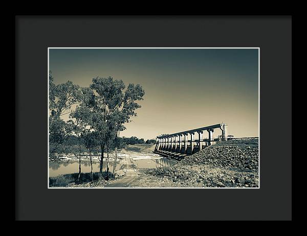 EJ Beardmore Dam Qld Black and White - Framed Print - vrmediadecor.vrmedia.com.au