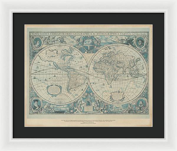 Mercator's Atlas French edition 1633 - Framed Print - vrmediadecor.vrmedia.com.au