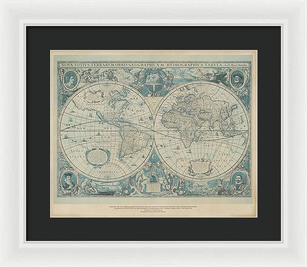 Mercator's Atlas French edition 1633 - Framed Print - vrmediadecor.vrmedia.com.au