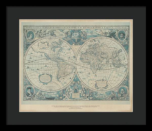Mercator's Atlas French edition 1633 - Framed Print - vrmediadecor.vrmedia.com.au