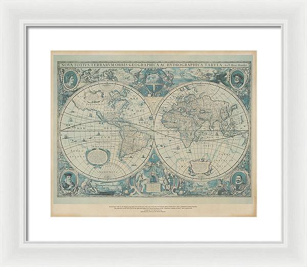 Mercator's Atlas French edition 1633 - Framed Print - vrmediadecor.vrmedia.com.au